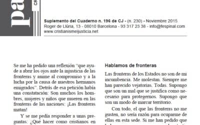 Fronteras contra los pobres, fronteras contra Cristo