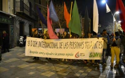 Más de 300 personas marcharon por el derecho a migrar en Tudela