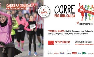 Últimos días para inscribirse en la carrera de Entreculturas Corre por una causa, corre por la educación