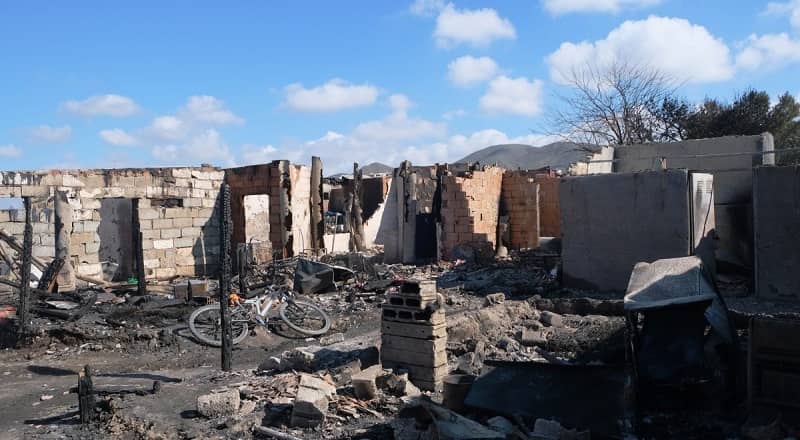 Misión Almería sobre el incendio en el asentamiento de Níjar